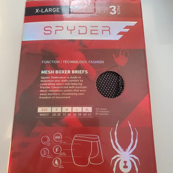New Men's Spyder boxer briefs size XL - Picture 3 of 6
